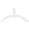 Ekena Millwork Archdale Architectural Grade PVC Gable Bracket, 48"W x 24"H x 2"D x 4"F, 12/12 Pitch GBP048X24X0204ARC00 - alternate 3